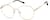 Angle view of Geometric Glasses 3239614 in Gold thumbnail