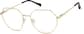 Angle view of Geometric Glasses 3239614 in Gold thumbnail
