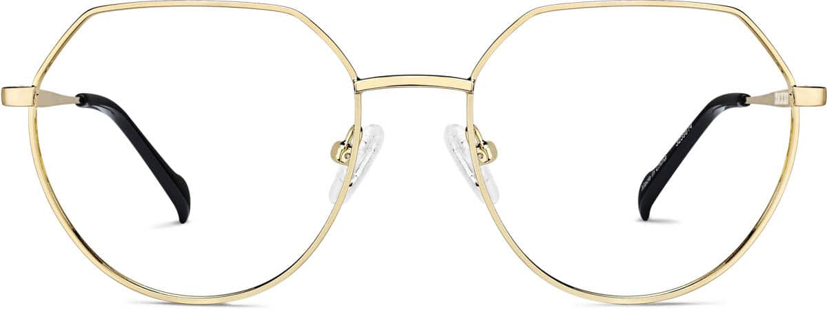 Front view of Geometric Glasses 3239614 in Gold