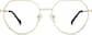 Front view of Geometric Glasses 3239614 in Gold thumbnail