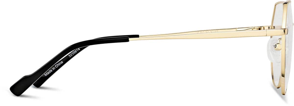 Side view of Geometric Glasses 3239614 in Gold