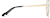 Side view of Geometric Glasses 3239614 in Gold thumbnail