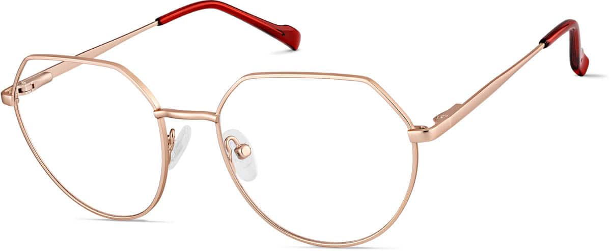 Angle view of Geometric Glasses 3239619 in Rose Gold