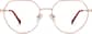 Front view of Geometric Glasses 3239619 in Rose Gold thumbnail