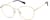 Angle view of Geometric Glasses 3239714 in Gold thumbnail