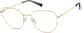 Angle view of Geometric Glasses 3239714 in Gold thumbnail