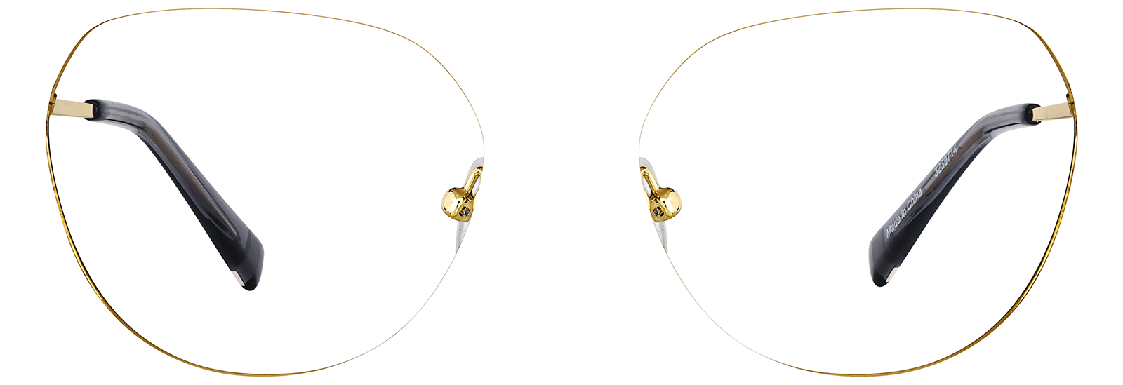 Gold Geometric Glasses #3239714 | Zenni Optical