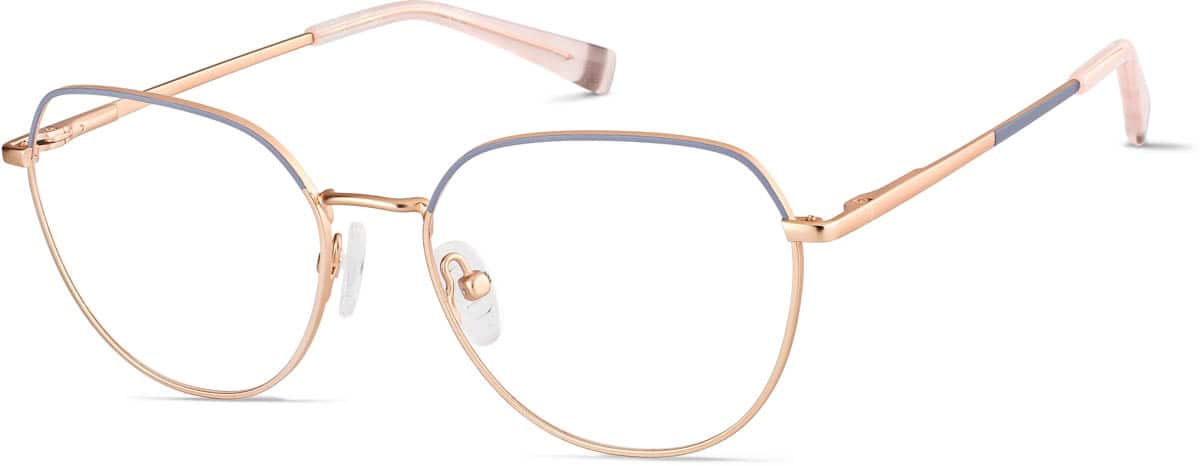 Angle view of Geometric Glasses 3239719 in Rose Gold