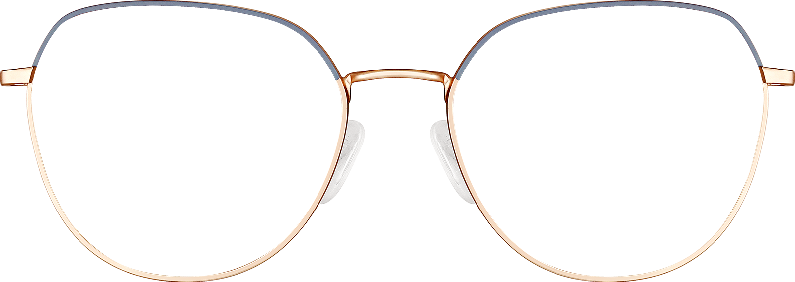 Gold Geometric Glasses #3239714 | Zenni Optical