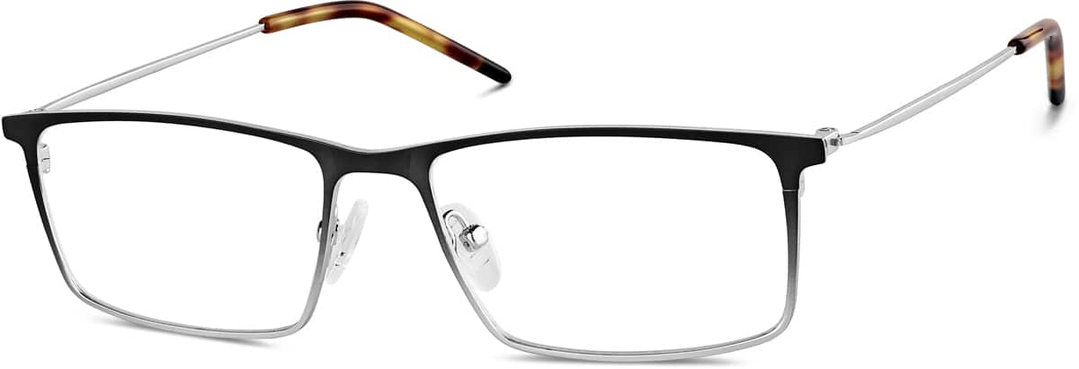 Angle view of Rectangle Glasses 3239821 in Black