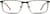 Front view of Rectangle Glasses 3239824 in Green thumbnail