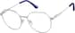 Angle view of Geometric Glasses 3240011 in Silver thumbnail