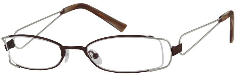 Angle view of Oval Glasses 324015 in Brown