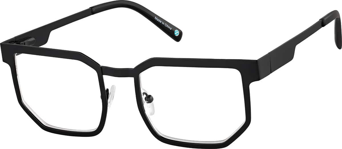 Angle view of Square Glasses 3240221 in Black