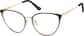 Angle view of Cat-Eye Glasses 3240321 in Black thumbnail
