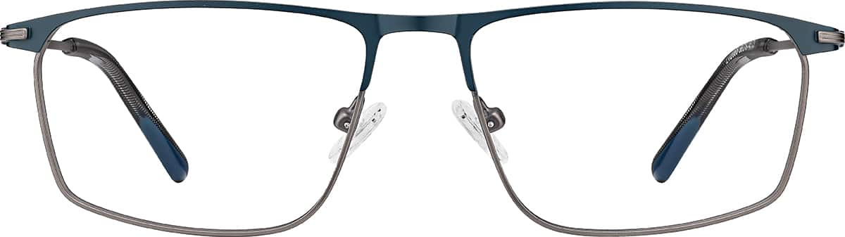 Front view of Rectangle Glasses 3240416 in Blue