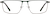 Front view of Rectangle Glasses 3240424 in Green thumbnail