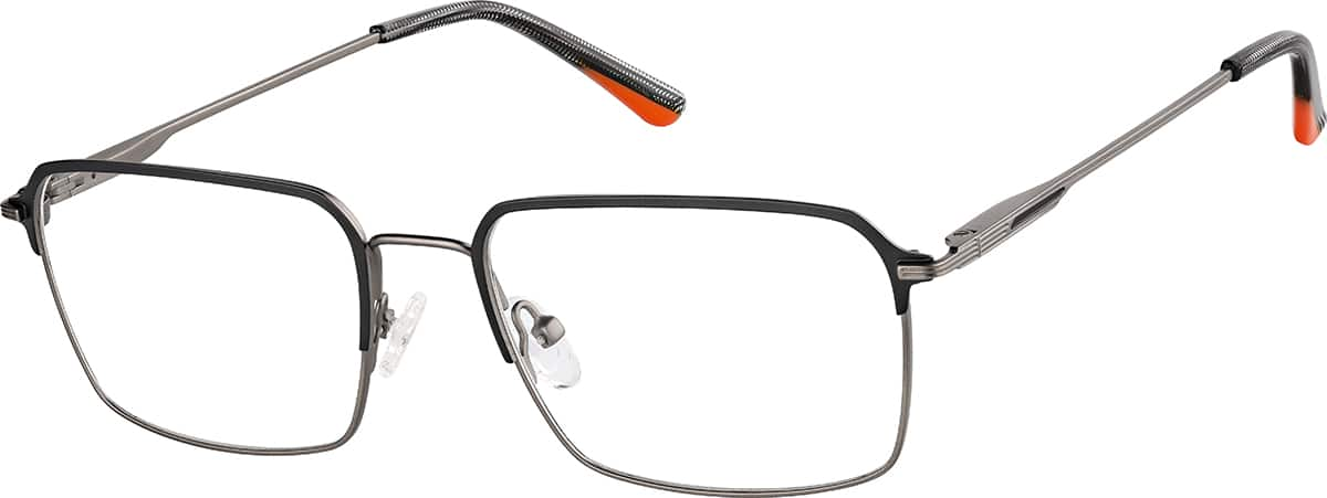 Angle view of Browline Glasses 3240521 in Black