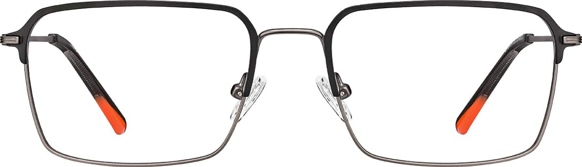 Front view of Browline Glasses 3240521 in Black