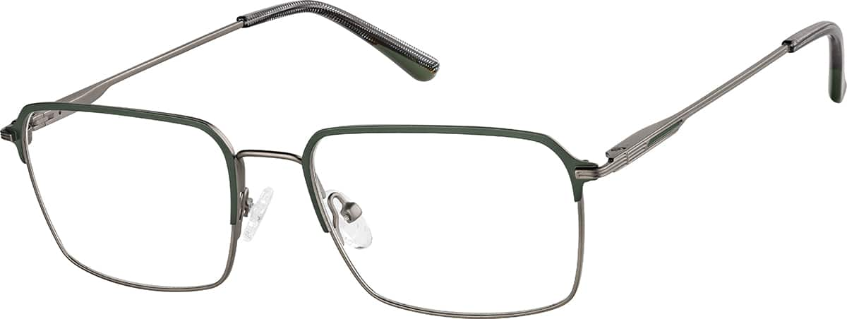 Angle view of Browline Glasses 3240524 in Green