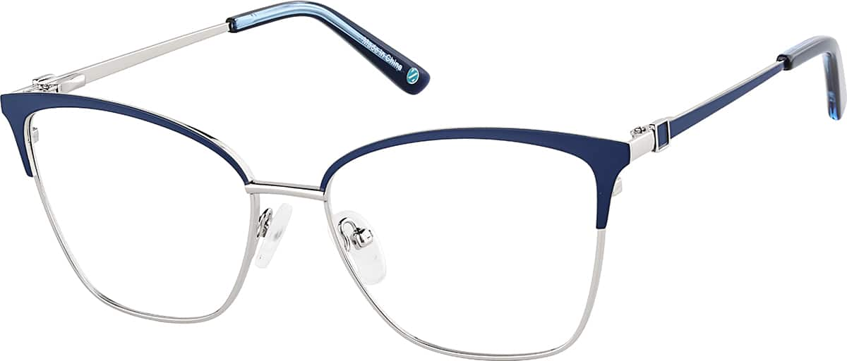 Angle view of Cat-Eye Glasses 3240616 in Blue