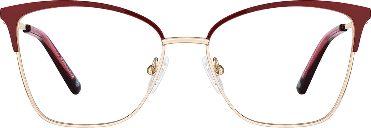 Front view of Cat-Eye Glasses 3240618 in Red