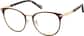 Angle view of Round Glasses 3240715 in Brown thumbnail