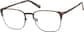 Angle view of Square Glasses 3240815 in Brown thumbnail