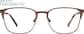 Front view of Square Glasses 3240815 in Brown thumbnail