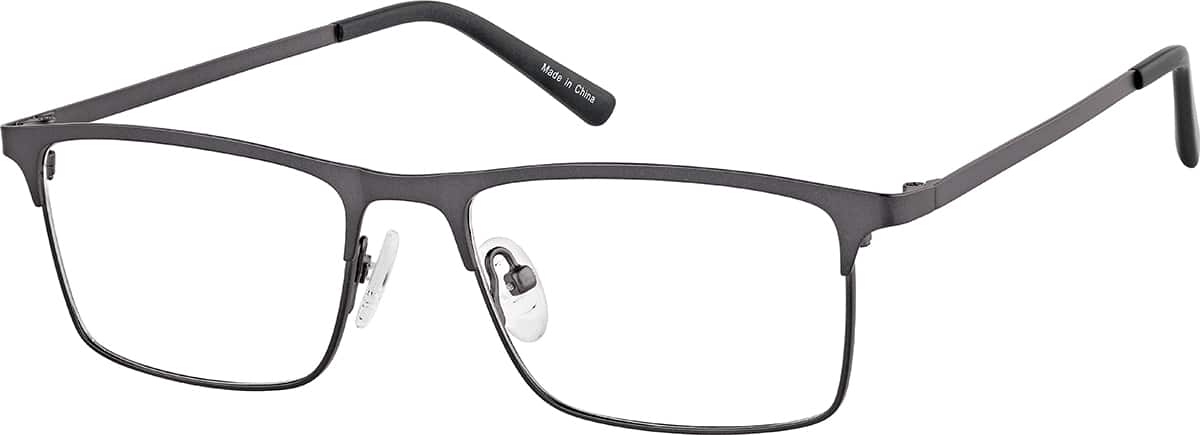 Angle view of Rectangle Glasses  3241012 in Gray