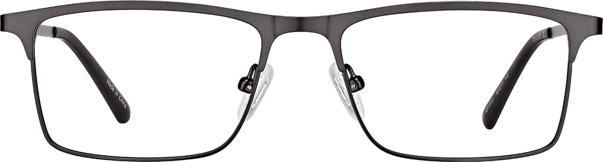 Front view of Rectangle Glasses  3241012 in Gray