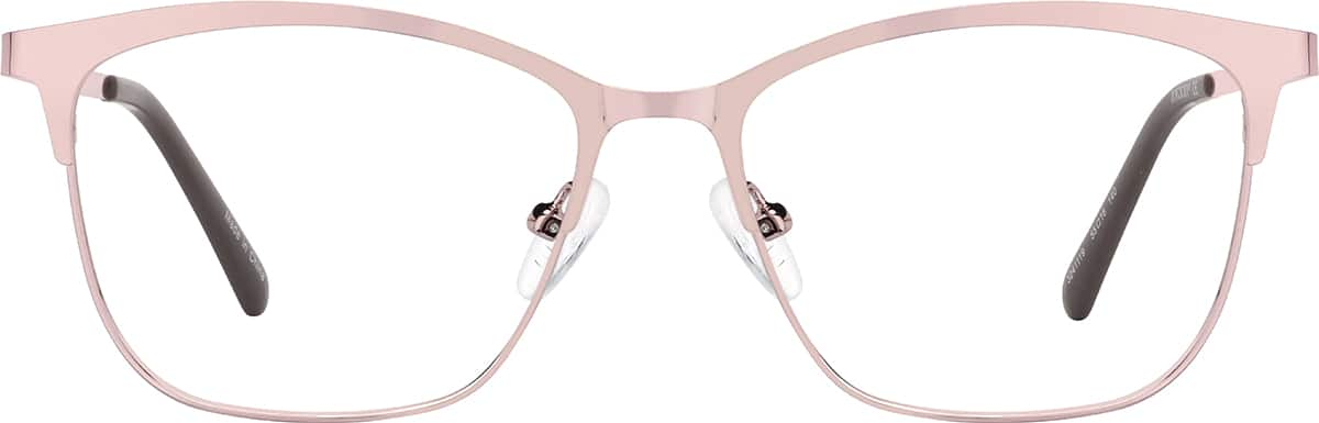 Front view of Square Glasses  3241119 in Rose Gold