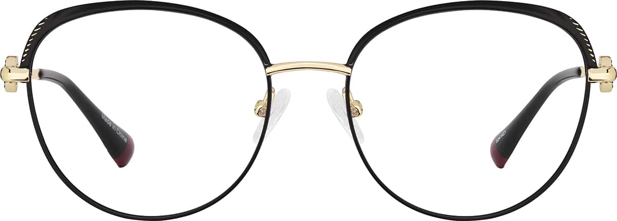 Front view of Round Glasses 3241421 in Black