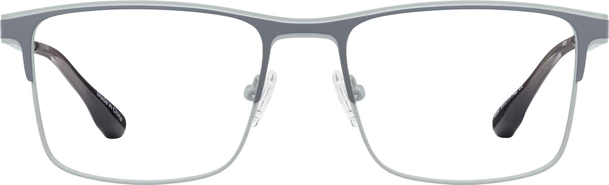 Front view of Rectangle Glasses 3241512 in Gray