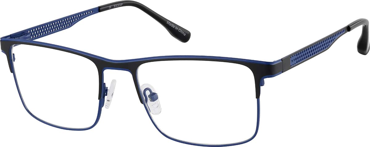 Angle view of Rectangle Glasses 3241516 in Blue