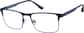 Angle view of Rectangle Glasses 3241516 in Blue thumbnail