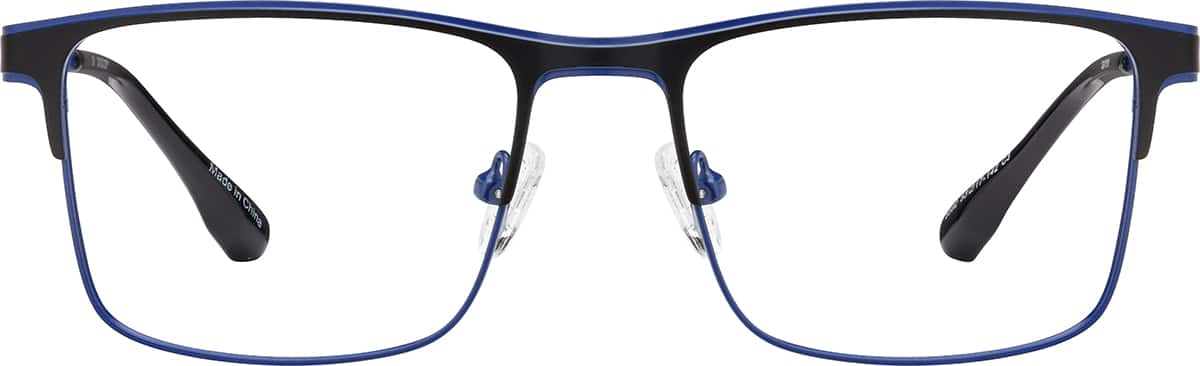 Front view of Rectangle Glasses 3241516 in Blue