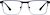 Front view of Rectangle Glasses 3241516 in Blue thumbnail