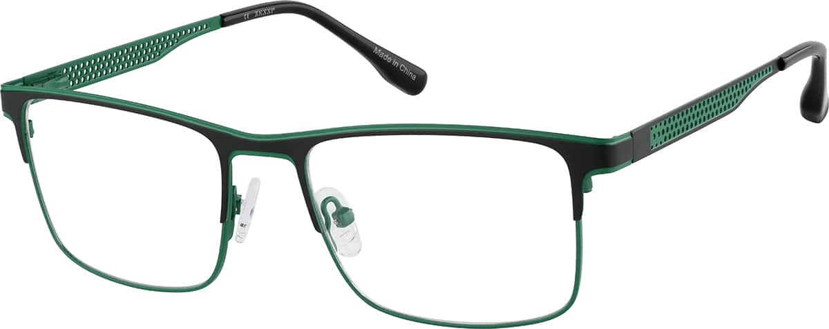 Angle view of Rectangle Glasses 3241524 in Green