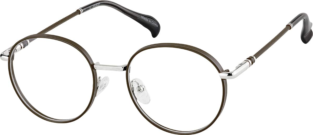 Angle view of Round Glasses 3241612 in Gray