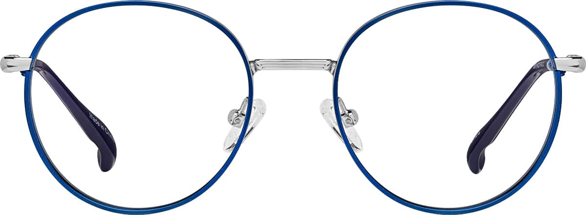 Front view of Round Glasses 3241616 in Blue