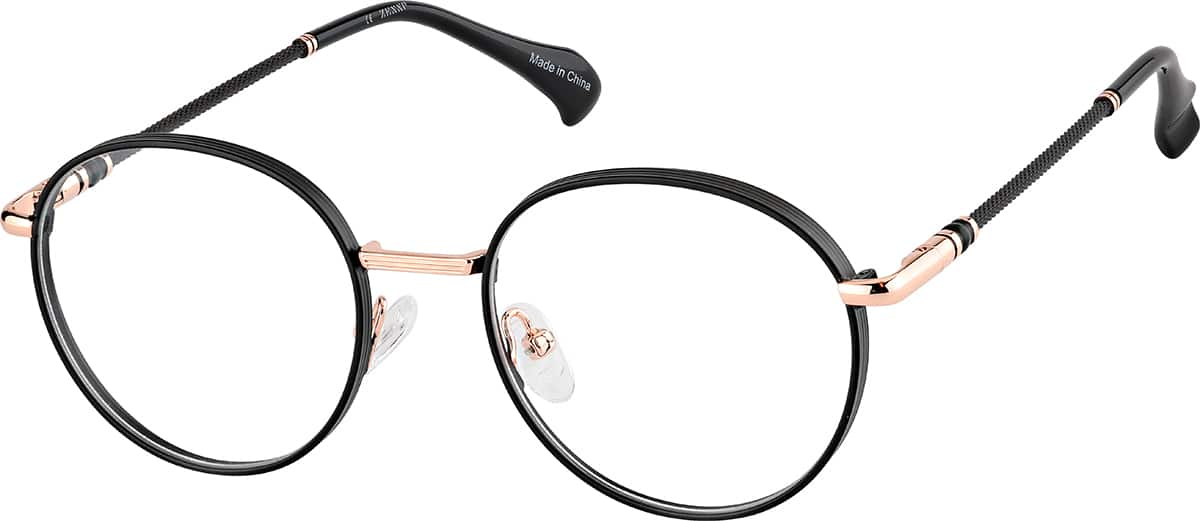 Angle view of Round Glasses 3241621 in Black