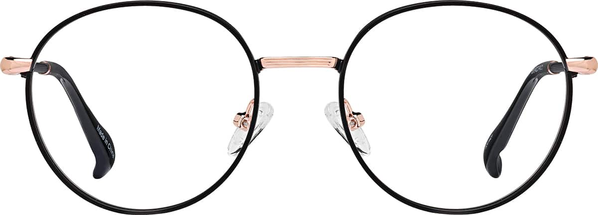 Front view of Round Glasses 3241621 in Black