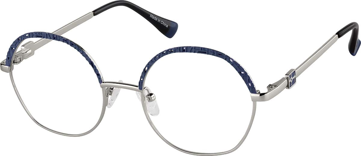 Angle view of Round Glasses 3241816 in Blue