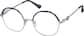 Angle view of Round Glasses 3241816 in Blue thumbnail
