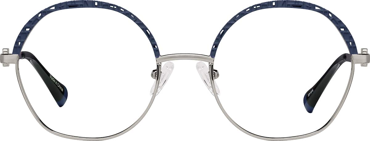 Front view of Round Glasses 3241816 in Blue