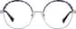 Front view of Round Glasses 3241816 in Blue thumbnail