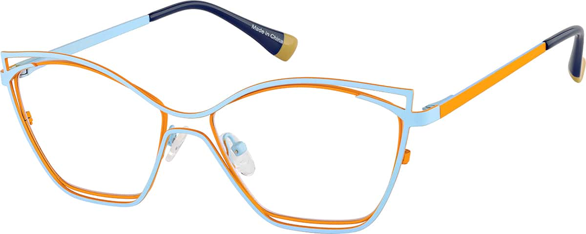 Angle view of Cat-Eye Glasses 3241916 in Blue