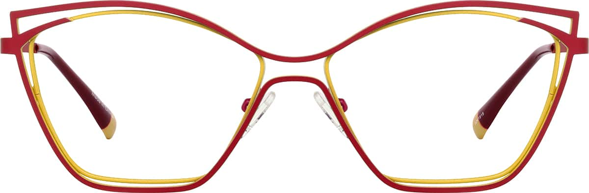 Front view of Cat-Eye Glasses 3241918 in Red