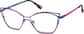Angle view of Cat-Eye Glasses 3241936 in Blue thumbnail